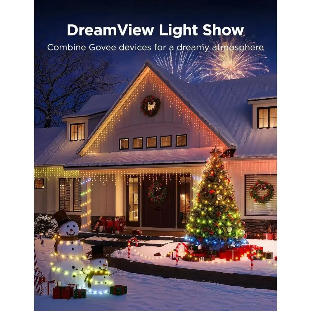 Govee Christmas String Lights 2 RGBWIC 1000 LED 328 ft Smart App Alexa Google